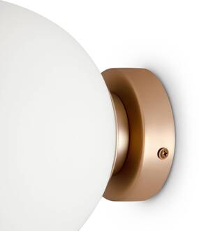 wandlamp Basic vorm, wit/goud goud, wit