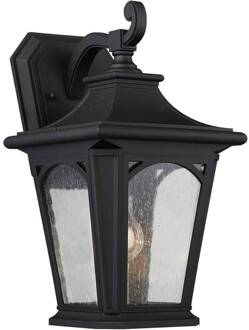 Wandlamp Bedford voor buiten medium zwart, helder
