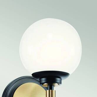 Wandlamp Benno 1 zwart-brons, wit, staal, glas IP44 G9 zwart, brons, wit