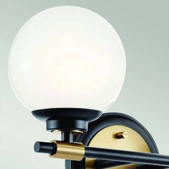 Wandlamp Benno 2 zwart-brons, wit IP44 staal glas G9 zwart, brons, wit