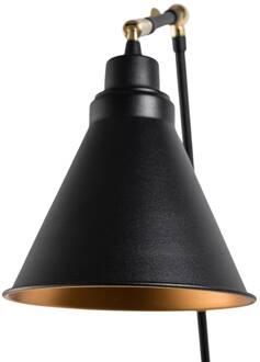 Wandlamp Berceste 7956, zwart/goud, hoogte 56 cm zwart, goud