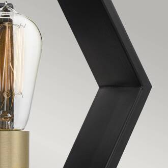 Wandlamp Bismarck, 1-lamp zwart, goud