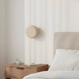 Wandlamp BonBon, beige, Ø 16 cm, glas
