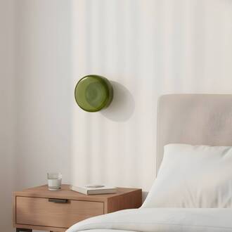 Wandlamp BonBon, groen, Ø 16 cm, glas