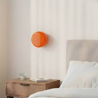 Wandlamp BonBon, oranje, Ø 16 cm, glas