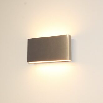 Wandlamp Box L 17 cm H 9 cm mat chroom Zilver