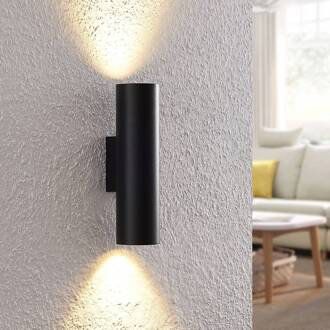 wandlamp Brinja, zwart, metaal, up/down, GU10