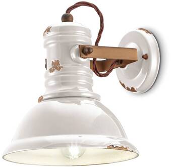 Wandlamp C1693 in industriële stijl wit