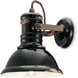Wandlamp C1693 in industriële stijl zwart