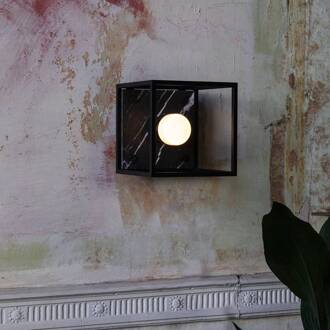 wandlamp Caged Wall small, marmer zwart