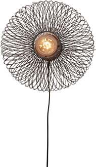 Wandlamp Cango - Bamboe Zwart - Ø40cm