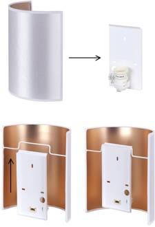 wandlamp Celine, cappuccino, chenille stof, 24 cm