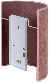 wandlamp Celine, roze, chenille stof, hoogte 24 cm
