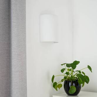 Wandlamp Celine, wit, stof, E27