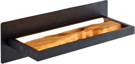 Wandlamp Chaumont Zwart Hout 12w