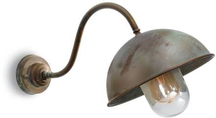 Wandlamp Circle 3240 gebogen, schuin, messing antiek-messing, helder