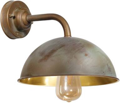 Wandlamp Circle, messing, bereik 31 cm messing antiek, messing gepolijst