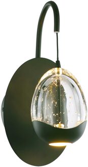 Wandlamp Clear Egg 1 lichts helder-zwart