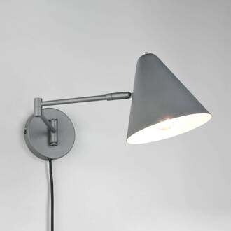 wandlamp Cosima, antraciet, uitsteeklengte 54 cm, metaal