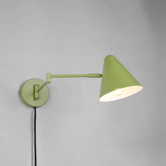 wandlamp Cosima, groen, uitsteek 54 cm, metaal