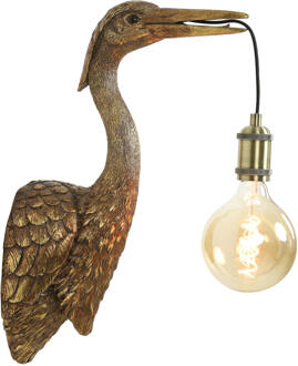 Wandlamp Crane - Antiek Brons - 29.5x16x48cm