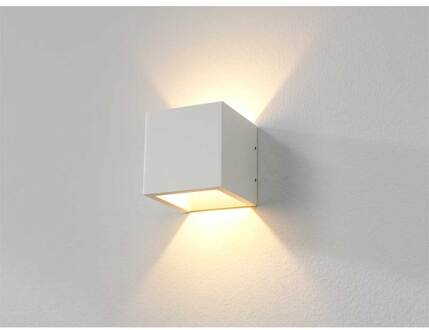 Wandlamp Cube - Wit - LED 6W 2700K - IP54 - Dimbaar