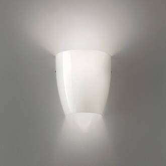 Wandlamp Dafne van glas glossy wit