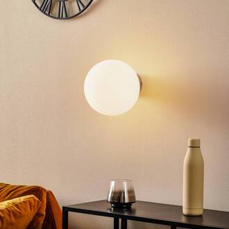 Wandlamp Dione, wandhouder chroom chroom, wit mat