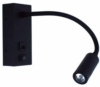 Wandlamp Easy LED USB Zwart