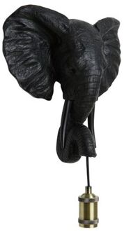 Wandlamp Elephant - Zwart - 35x13x36cm