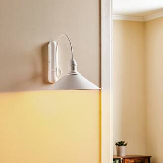 Wandlamp Elmo, wit gelakt