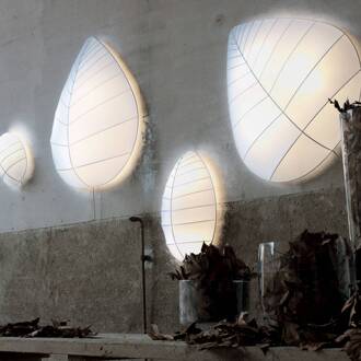 wandlamp Eva van kunststofvezel wit