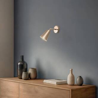 Wandlamp Evander, goud, metaal, hoogte 21 cm, E27