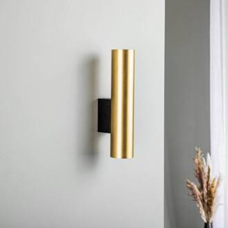 Wandlamp Eye, messing messing, zwart