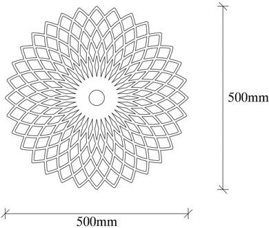 Wandlamp Fellini MR-988 gatenpatroon Ø50cm koper