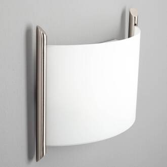 Wandlamp Filippa, 31 cm, nikkel gesatineerd wit gesatineerd, nikkel gesatineerd