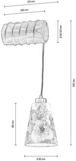 Wandlamp Flarino, grenenhout, 1-lamp beukenhout gebeitst, zwart, crème