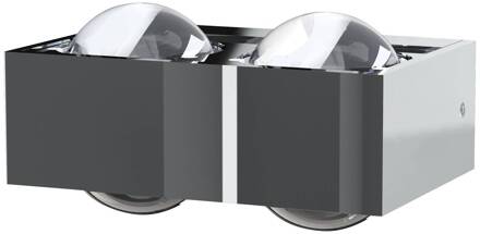 Wandlamp Focus 150, 4x lens helder, 2xG9, chroom chroom, helder