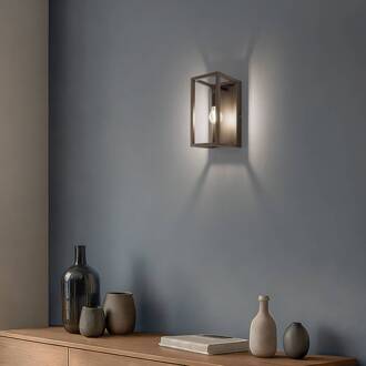 Wandlamp Frame, titanium-goudkleurig, hoogte 30 cm, staal