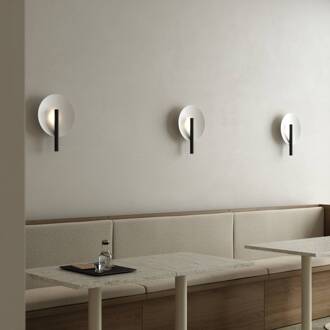 Wandlamp Furiko met schakelaar, zwart/wit zwart, wit