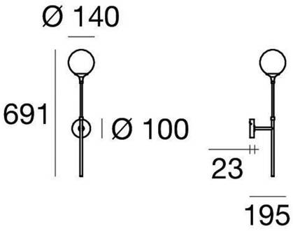 wandlamp Galassia, breedte 14 cm, goudkleurig goudkleurig, wit