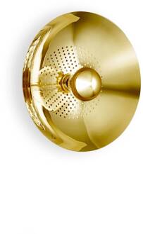 Wandlamp Gezocht, stekker, ijzer, goud, Ø 32 cm