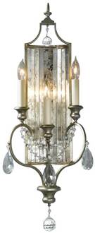Wandlamp Gianna met drie lampjes zilver, helder