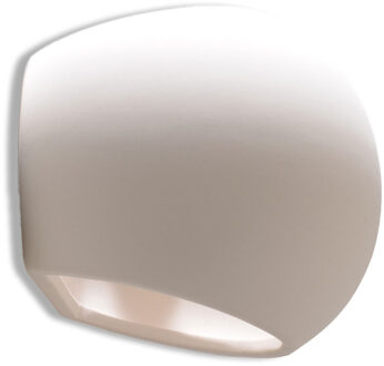 Wandlamp Globe E27 gips wit