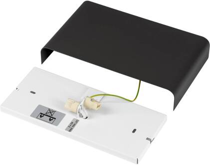 Wandlamp Haga, donkergrijs, metaal, 25 cm breed, G9