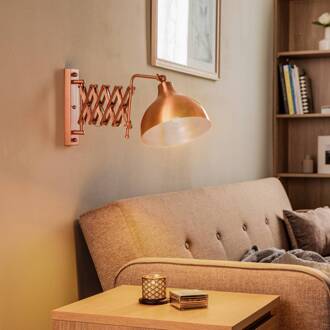 Wandlamp HAP-9082-CPR met schaararm, koper