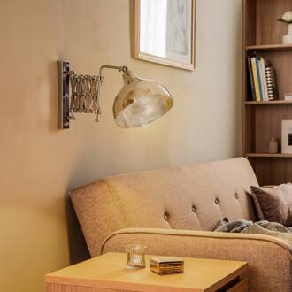 Wandlamp HAP-9082-K met schaararm, chroom