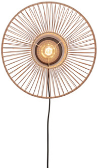 Wandlamp Hokkaido - Bamboe - Ø38cm Bruin