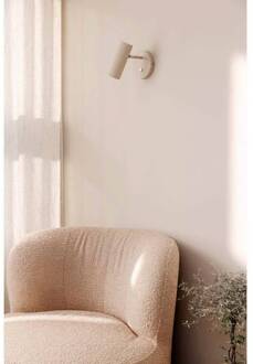 wandlamp Hubble, beige beige, chroom