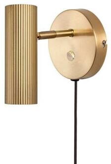 wandlamp Hubble, geborsteld messing